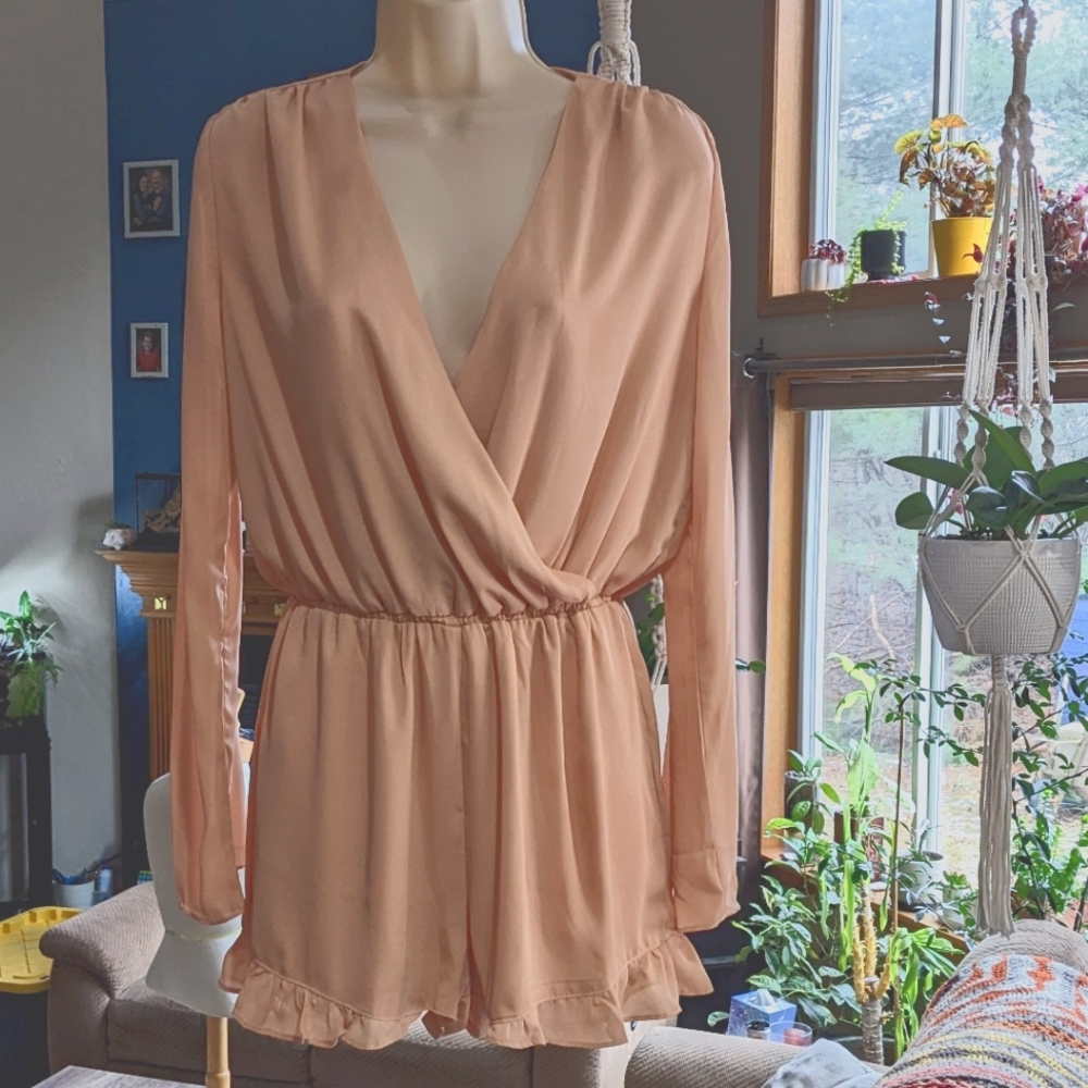 Vagabond Paris Romper, Nude, Women's Size S